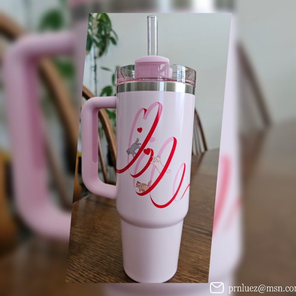 HP🥳🎉Stanley x Starbucks 2024 Valentine Pink 30oz Tumbler